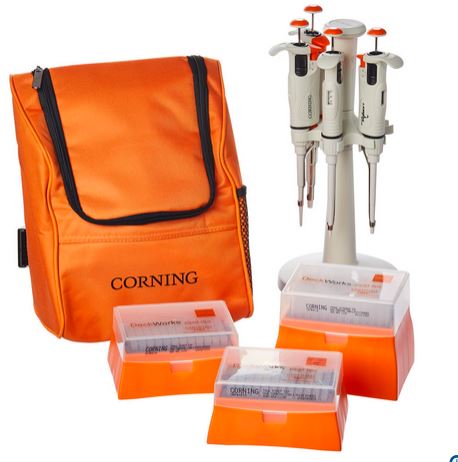 ست 4تایی سمپلیر - Kit, includes P10, P20, P200, P1000 pipettors and - corning - مصرفی - سلولی و مولکولی - تجهیزات پزشکی آداک آوین